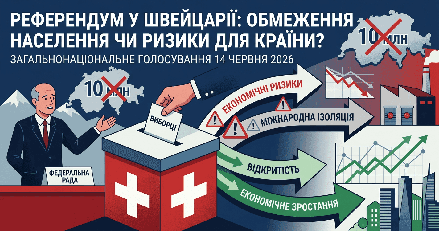 Швейцарія голосуватиме за ініціативу «Ні Швейцарії з 10 мільйонами»: чому уряд закликає сказати «ні»